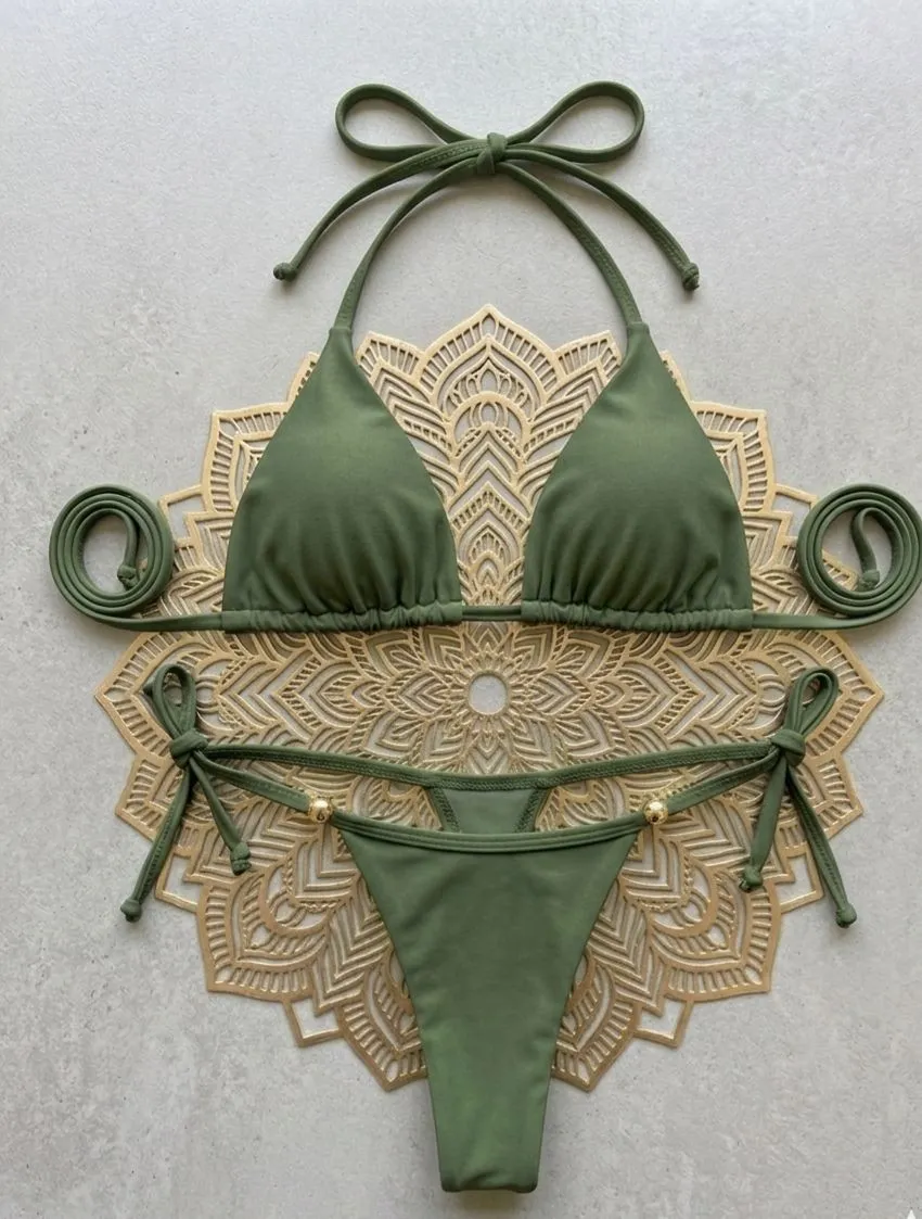 Bikini Asoleador Triangular Polilícra