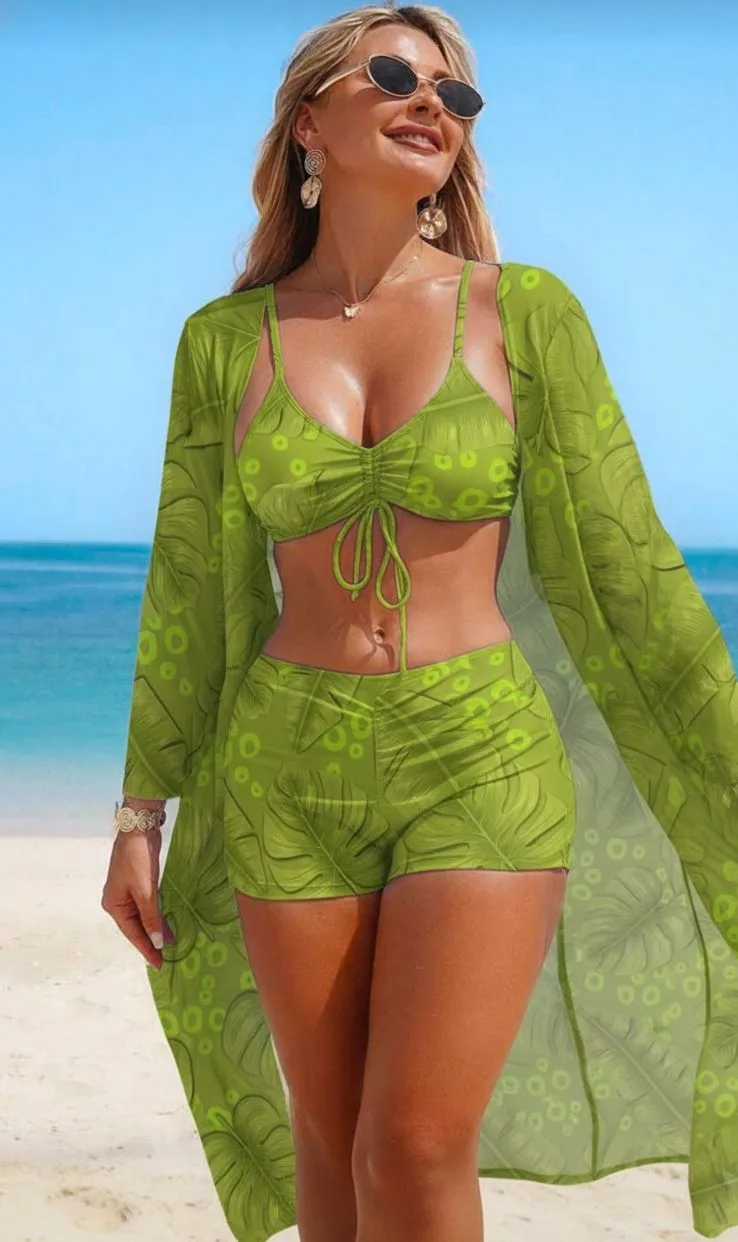 TRAJE DE BAÑO KIMONO COLORES